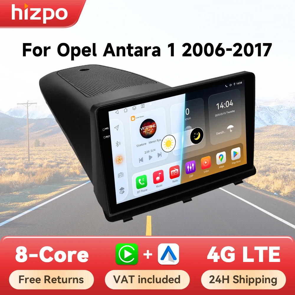 Radio navegación HIZPO 4G con CarPlay para Opel Antara
