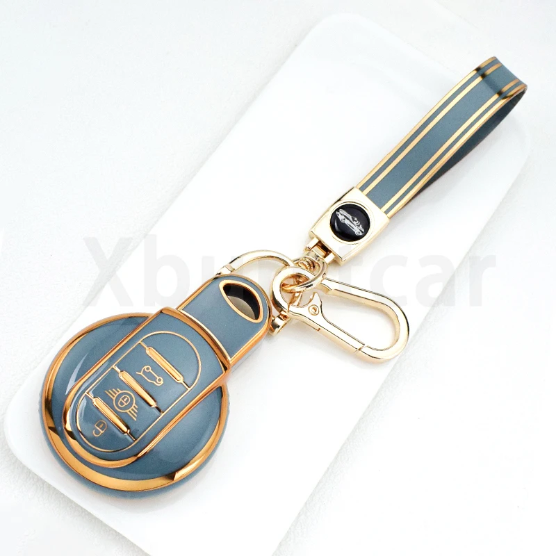 Funda llave TPU Gold Edge – BMW MINI Clubman Countryman One Cooper S JCW - imagen 3