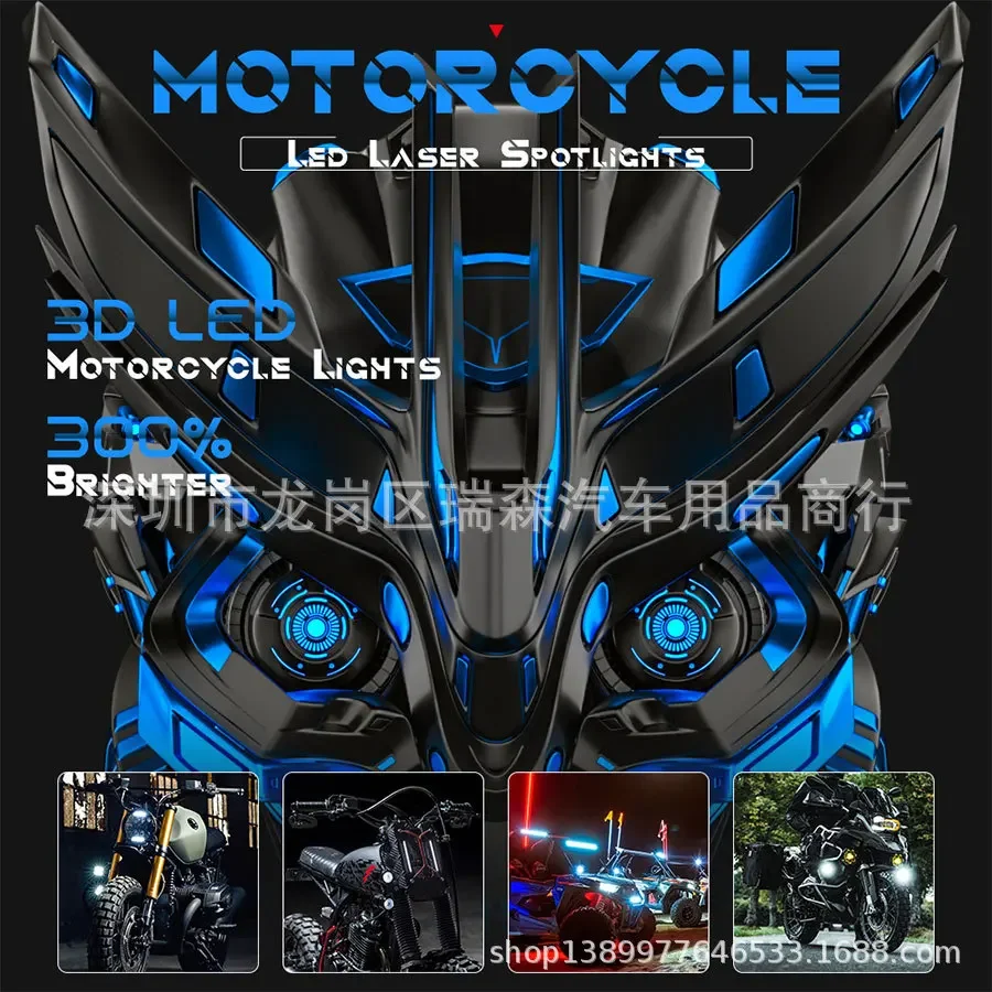 Foco externo para motocicleta con lente de doble haz