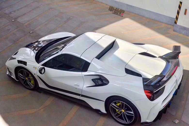 Kit de carrocería MS estilo fibra de carbono para Ferrari 488
