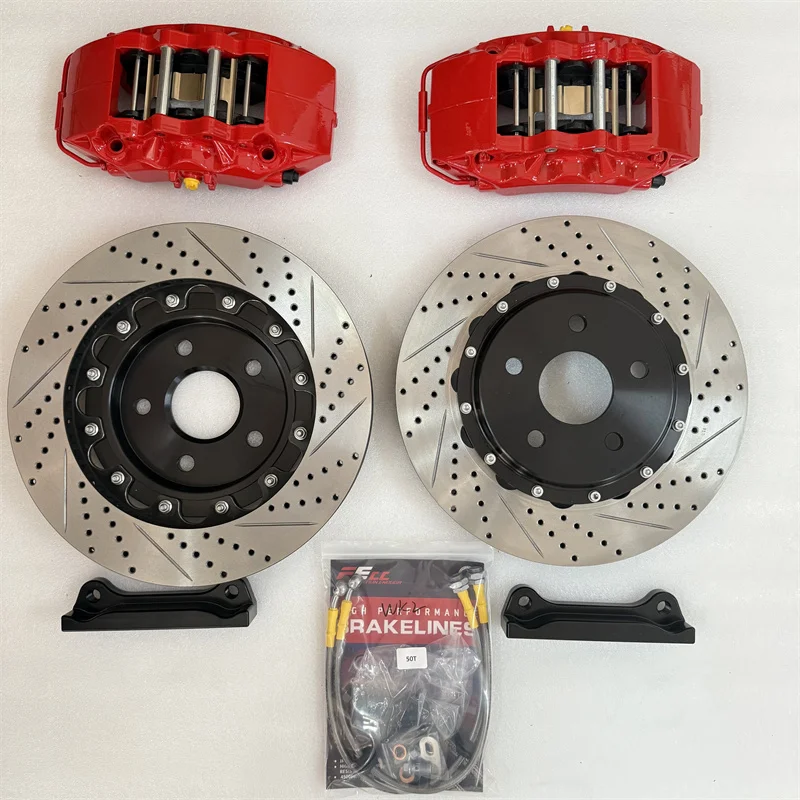 Kit pinza freno roja Jekit 9040 + disco taladrado Lexus IS 250 F Sport 2015 - imagen 4