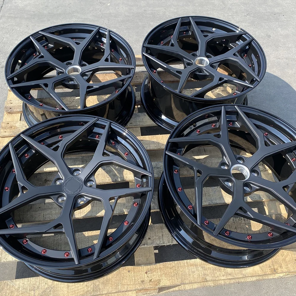 Llantas de coche de aleación 6061-T6 forjadas de 20 pulgadas estilo rueda de 2 piezas personalizadas de marca - imagen 3