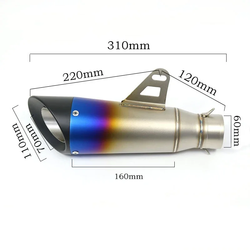 Silenciador de escape GP universal de 51 mm para motocicleta - imagen 3