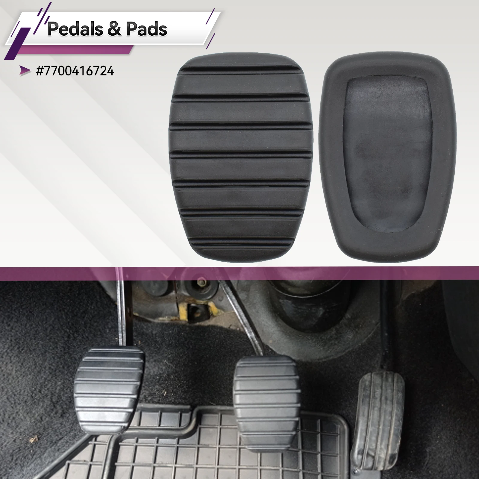 Cubierta de goma para pedal de freno y embrague – Renault Clio, Megane - imagen 3