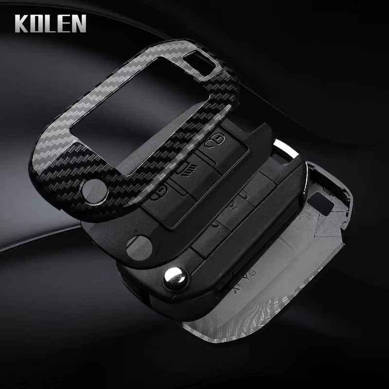 Funda para llave Peugeot Citroën de ABS con efecto carbono - imagen 5