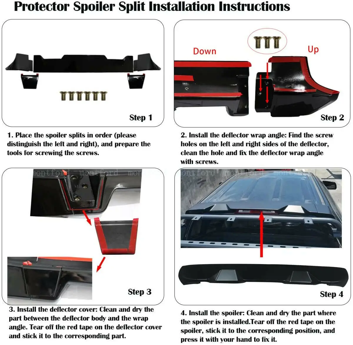 Alerón de techo trasero deportivo en ABS negro brillante – Ford F150 Raptor - imagen 4