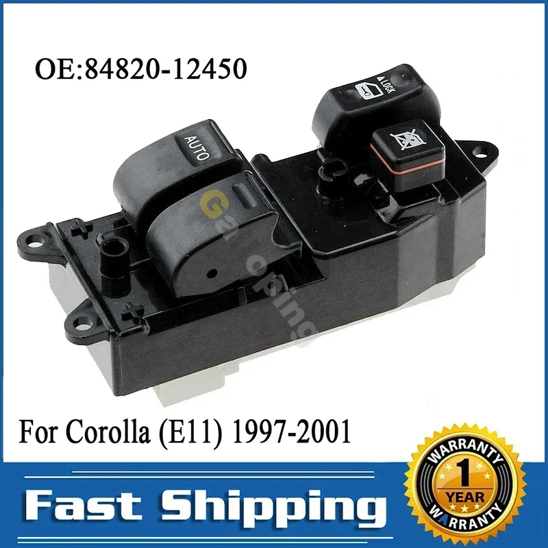 Interruptor elevalunas Unikit Toyota Corolla MK2 OEM 84820-12450 (1999-2002)