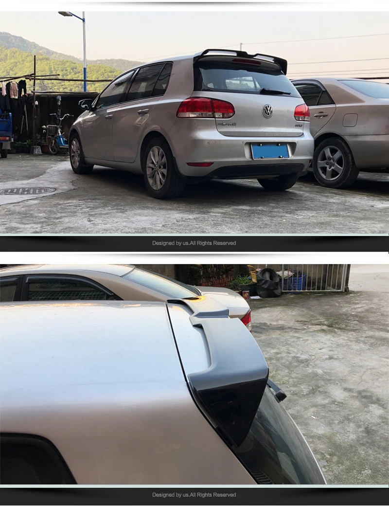 Alerón trasero VW Golf 6 ABS visto desde atrás