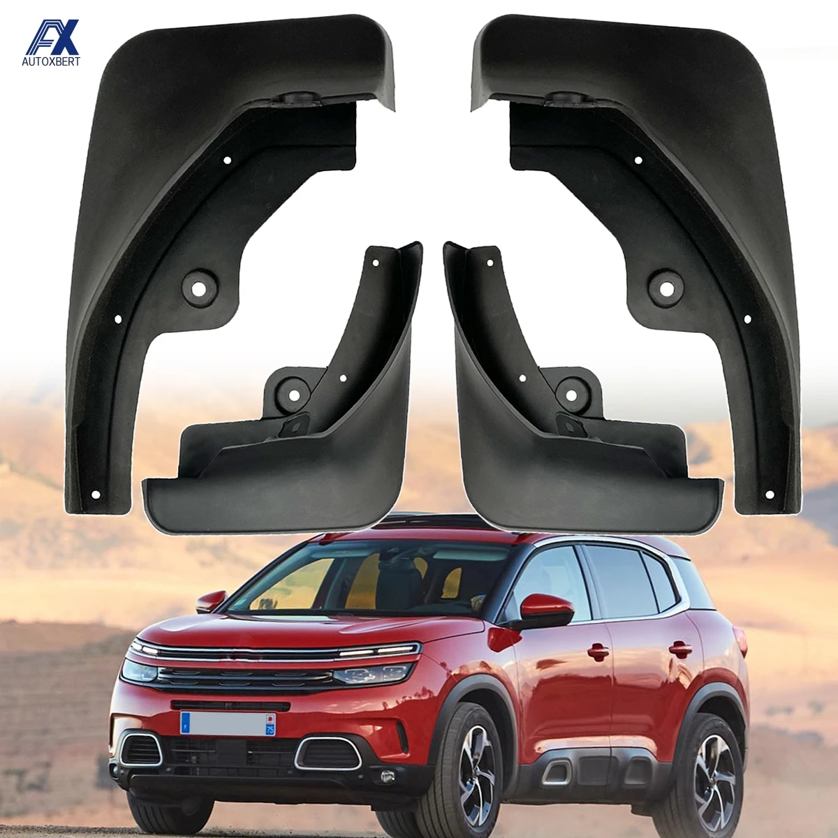 4 Uds guardabarros para Citroen C5 Aircross 2017 -en guardabarros protectores contra salpicaduras guardabarros 2018 2019 2020 OE/OEM # 1636054780