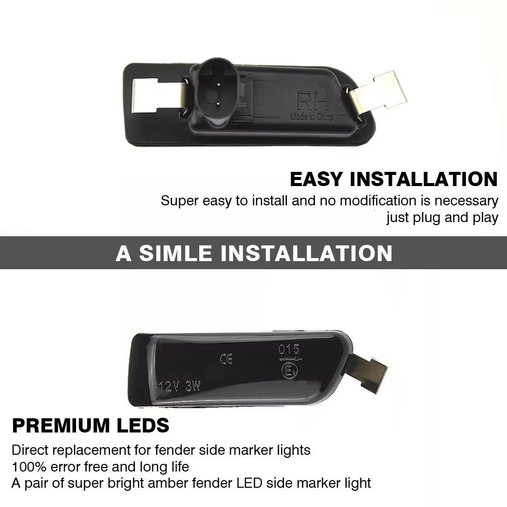 Luces laterales LED ámbar para Audi