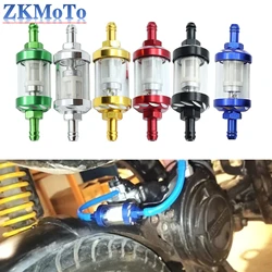 Filtro de gasolina de vidrio universal 8 mm para moto y ATV