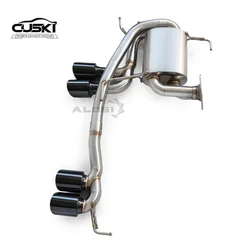 Parte trasera de gato de alta presión para BMW E90 E92 320i 318i 325i 2007-2012 onda de sonido de coche deportivo punta de escape de cuatro salidas difusor M3 adaptado