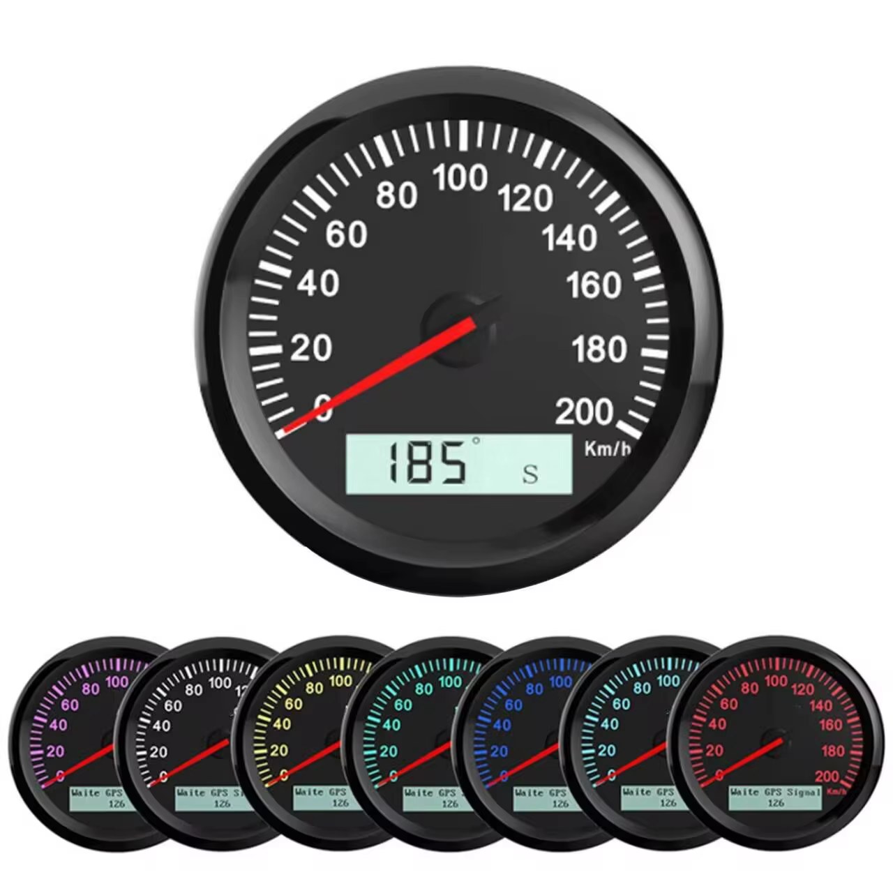 Velocímetro GPS con odómetro y brújula – 12V/24V universal coche moto - imagen 2