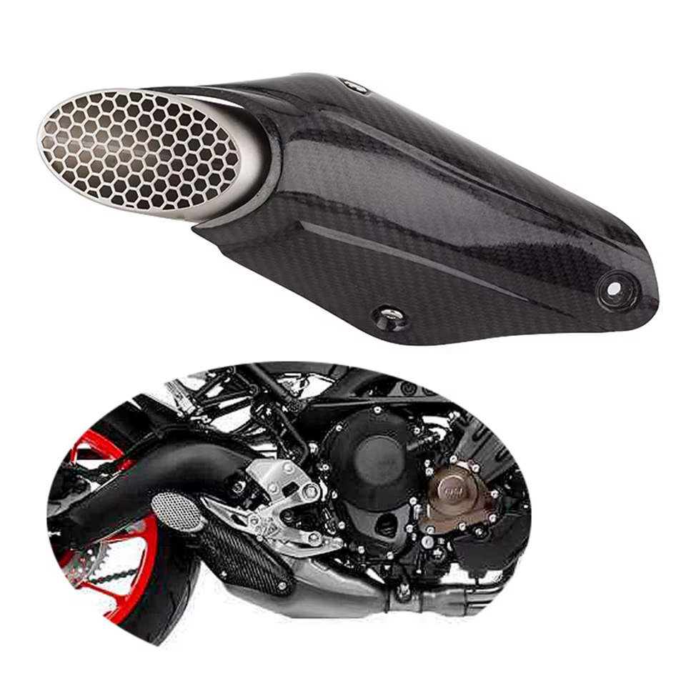 Tubo intermedio de escape con protector térmico de carbono MT-09