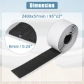 2400x57mm Black