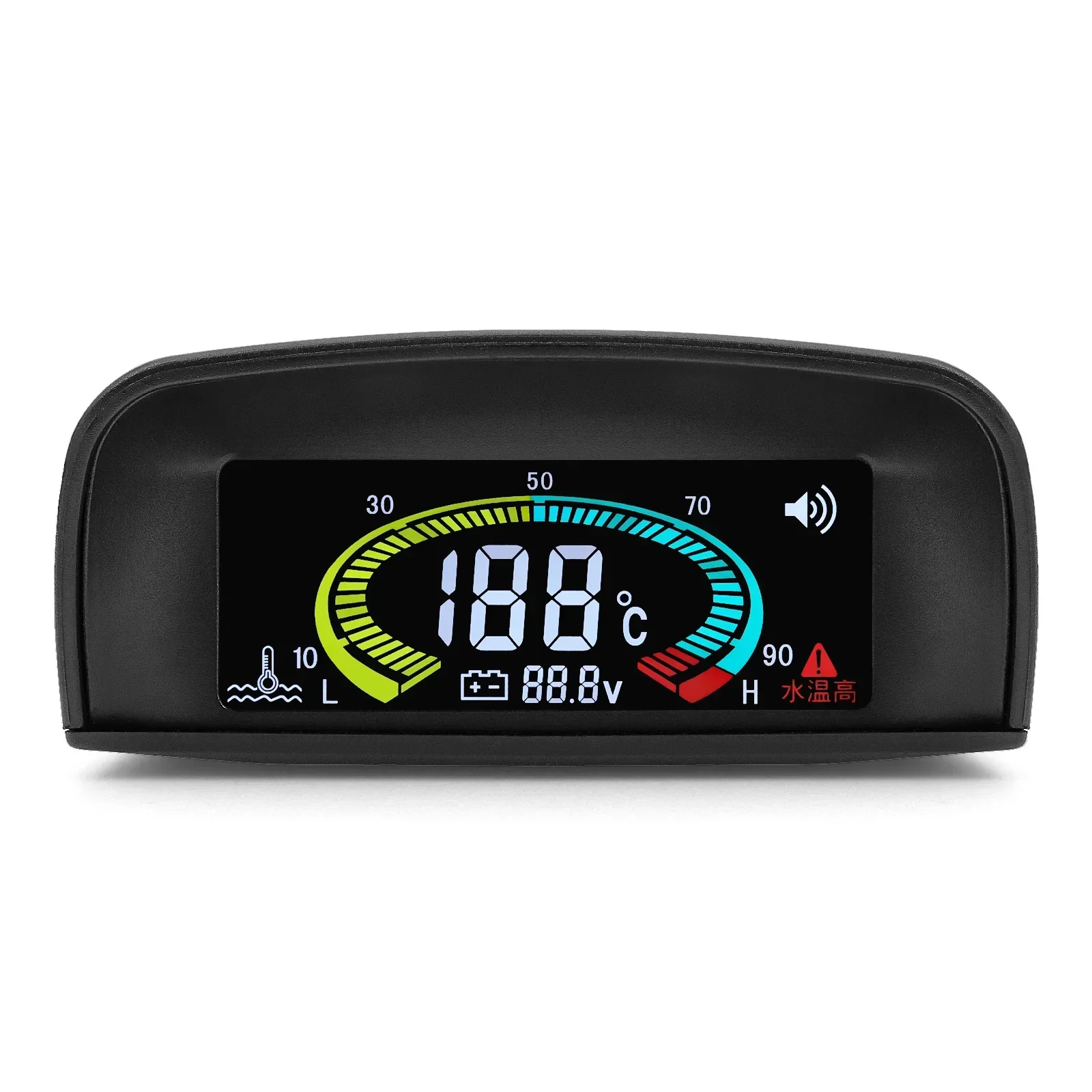 Voltímetro y medidor de temperatura del agua LCD para coche y camión - imagen 3