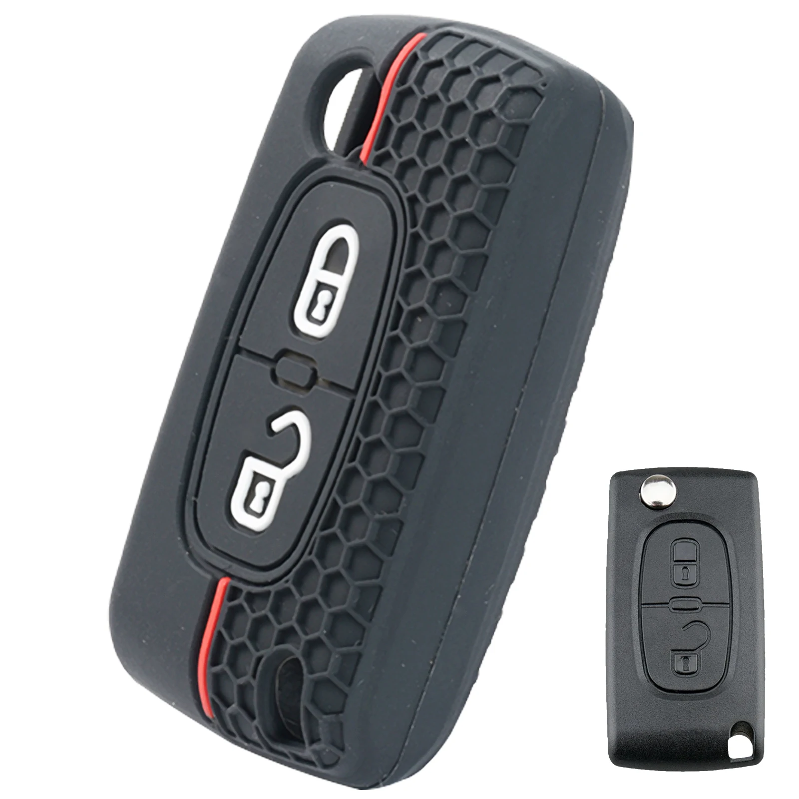 Funda mando llave Peugeot 206 308 Citroën C3 Berlingo