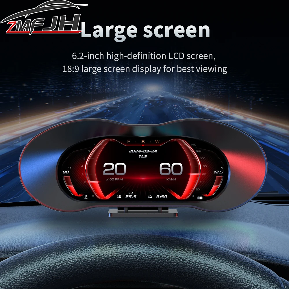 Ordenador de abordo OBD2 con GPS – pantalla LCD