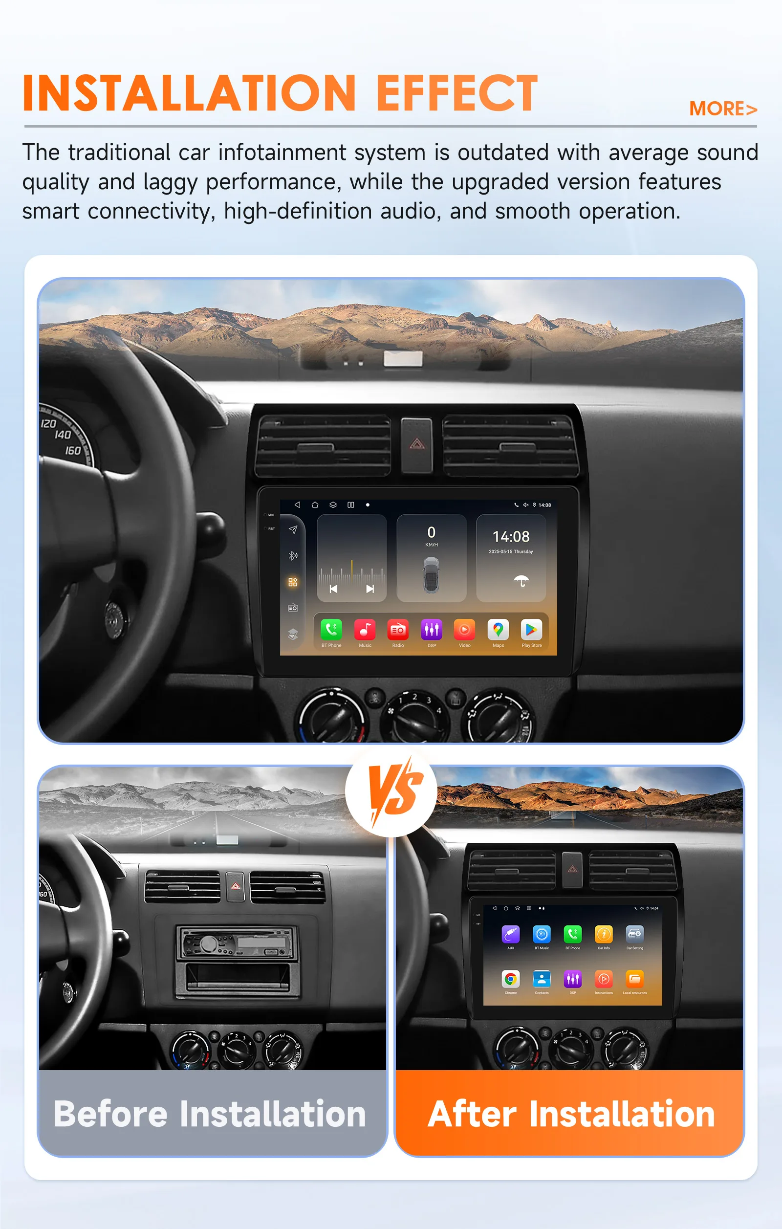 Hizpo Autoradio Android 2 Din Suzuki Swift 2005-2010 GPS CarPlay DSP - imagen 2
