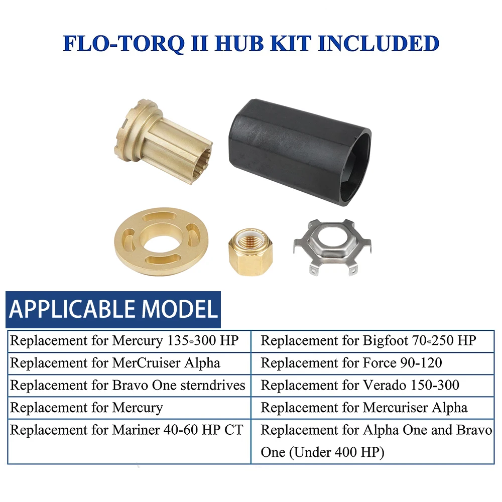 Kit de buje de hélice Flo-Torq II 835257 para Mercury MerCruiser - imagen 4
