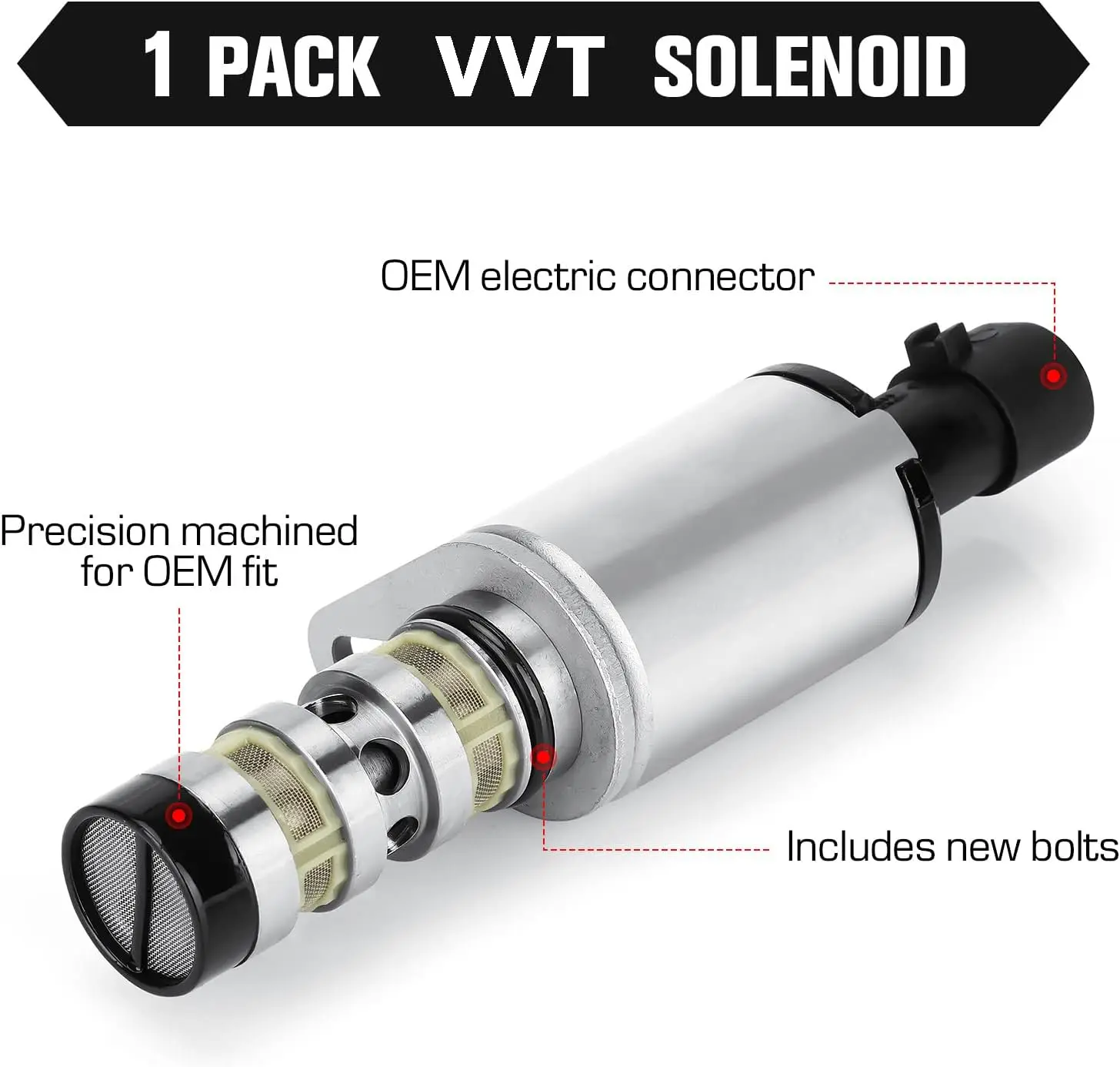 Detalle del diseño del solenoide de sincronización variable
