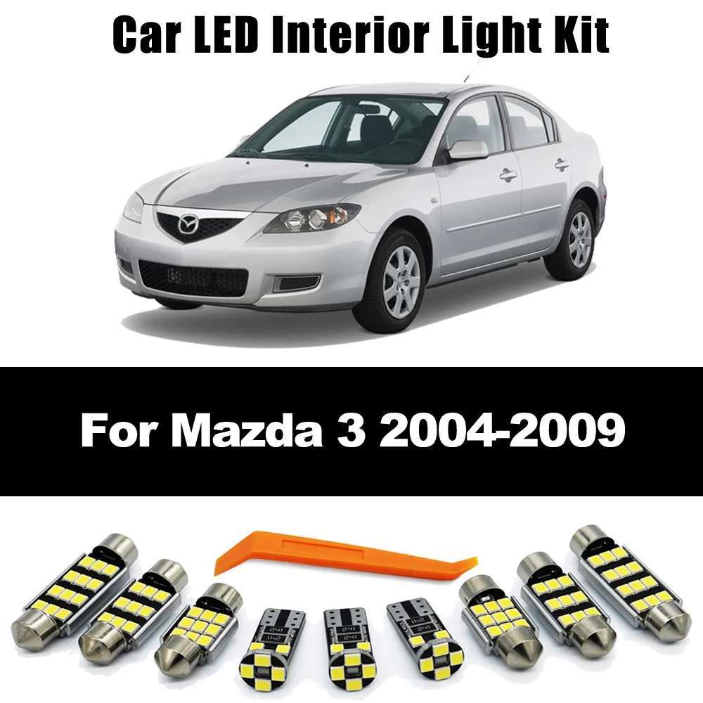 Kit de bombillas LED interior Mazda 3 – cúpula, maletero y guantera