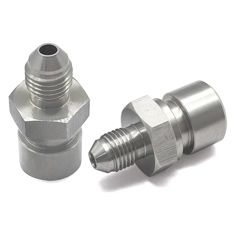 Conector Línea Freno 3AN Macho a 3/8-24 Métrico Invertido Acero Inox