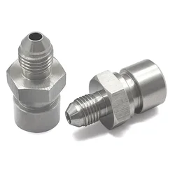 Conector Línea Freno 3AN Macho a 3/8-24 Métrico Invertido Acero Inox