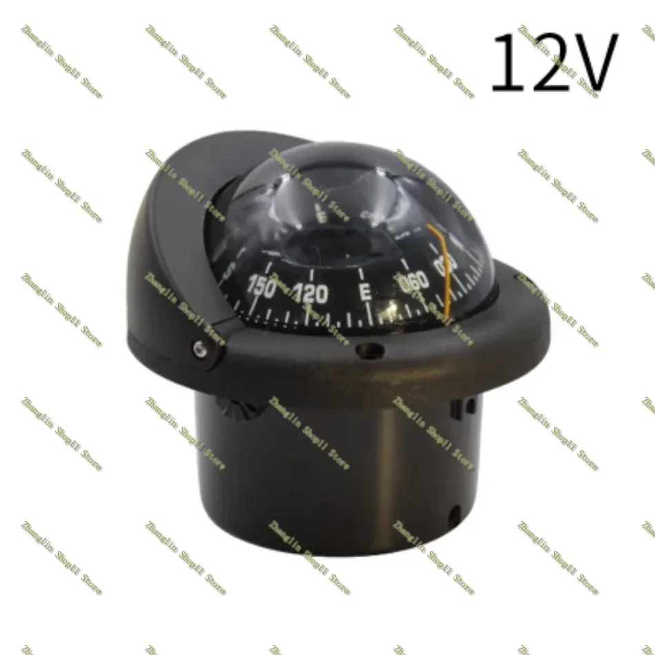 Brújula náutica magnética DC12/24V con soporte tipo batea - imagen 3