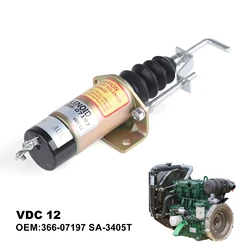 Solenoide de cierre combustible 12V para motor Lister Petter LPW LPWS