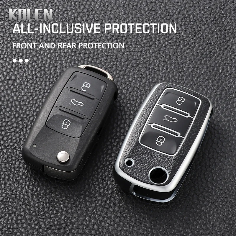 Funda TPU con tapa para llave de mando VW Skoda Seat – Polo Golf Leon - imagen 5
