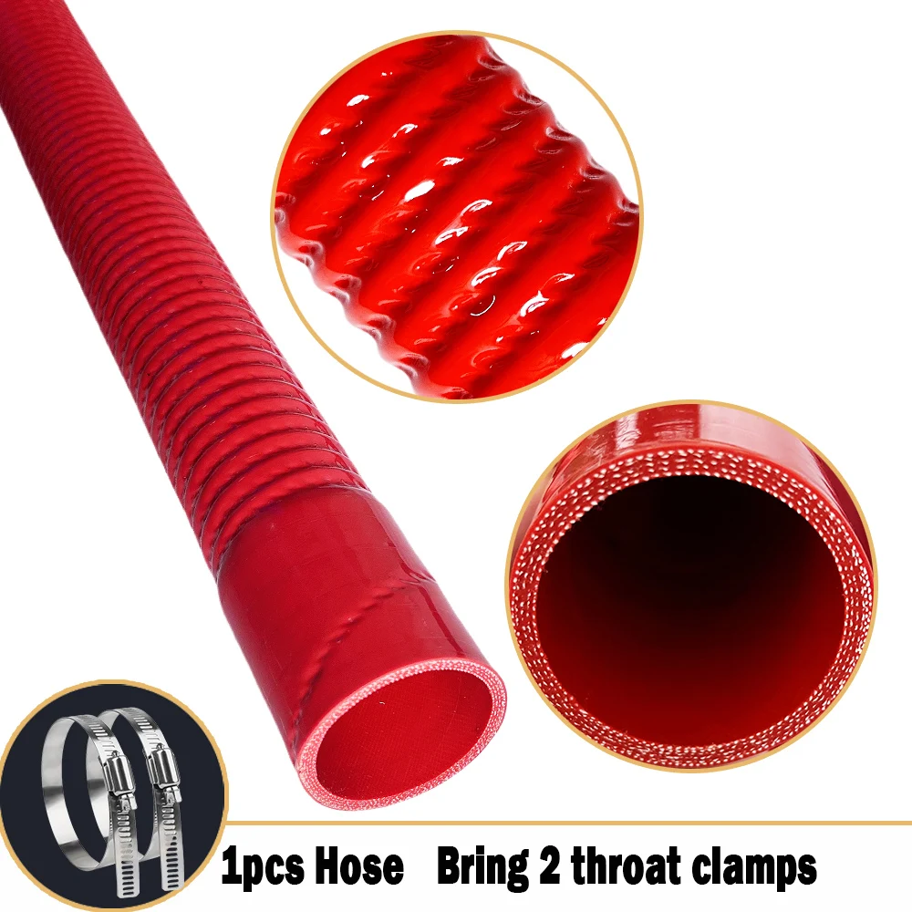 Manguito de intercooler de silicona reforzado rojo, 16-110 mm - imagen 5