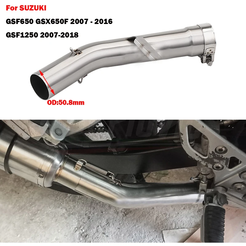 Interfaz de escape universal de acero inoxidable para motocicleta