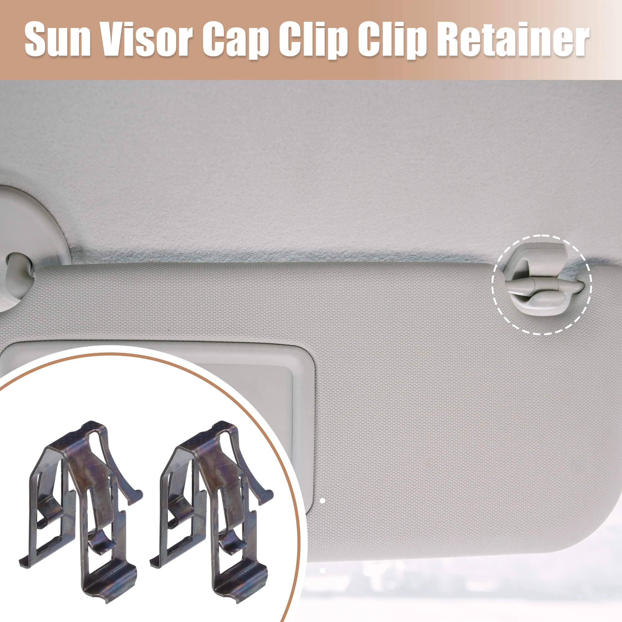 UXCELL 2 uds tapa de visera de hierro negro Clip retenedor No.74336-52010 para Toyota Land Cruiser Camry Yaris Corolla para Lexus - imagen 3