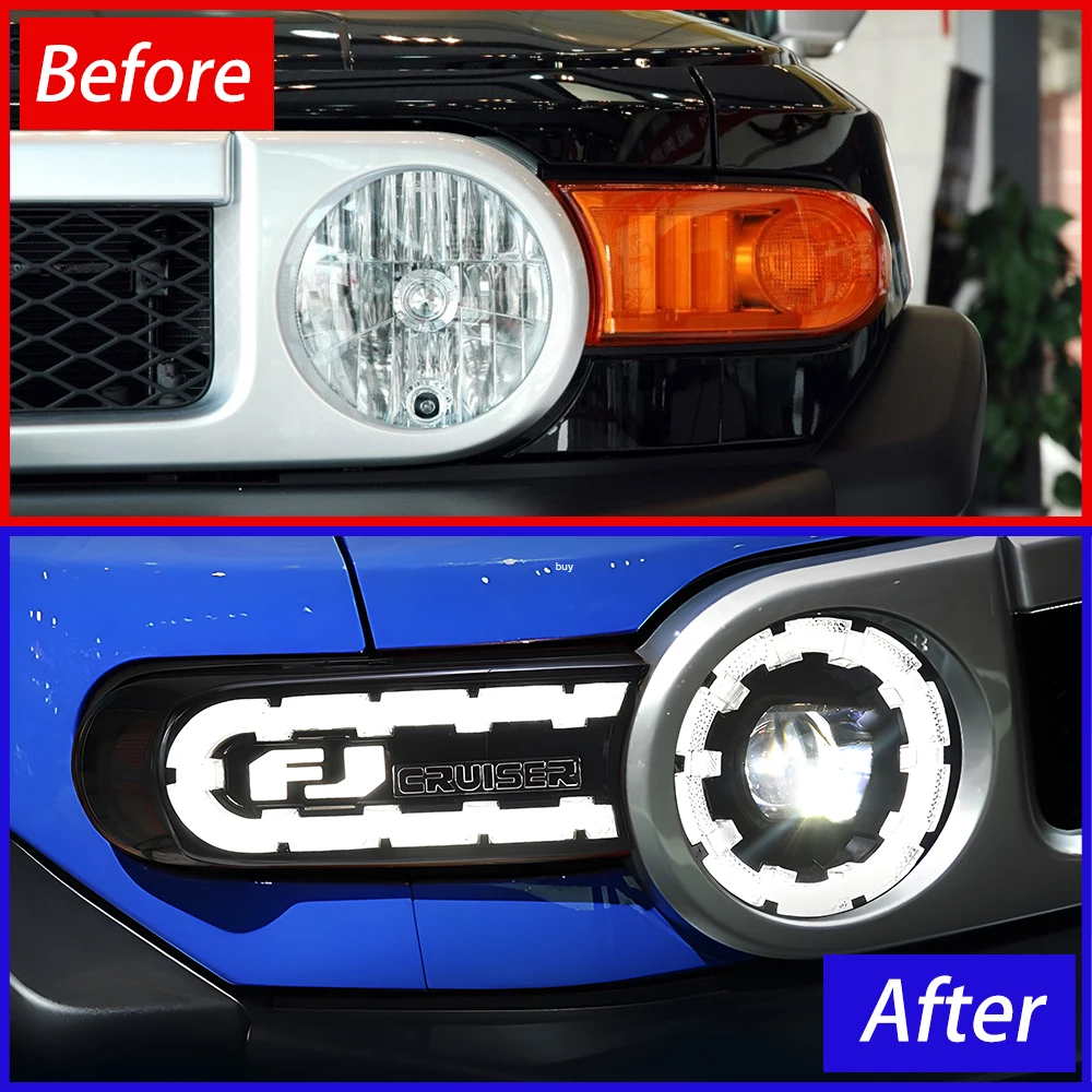Faros LED DRL Toyota FJ Cruiser 2007-2017 con efecto de arranque - imagen 3