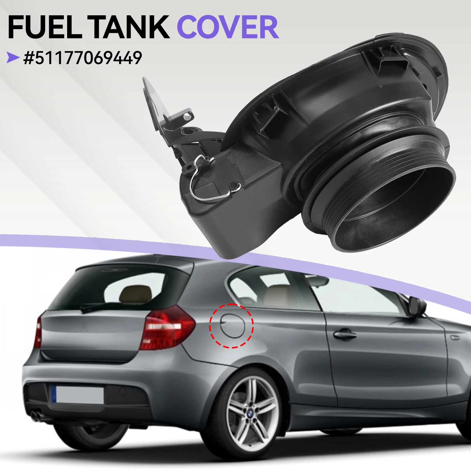 Tapa llenado combustible BMW Serie 1 E81 E87 2004-2012 - imagen 3