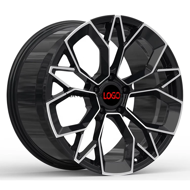 Llantas forjadas negras Porsche Cayenne cara de maquina