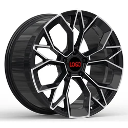 Llantas forjadas negras Porsche Cayenne cara de maquina