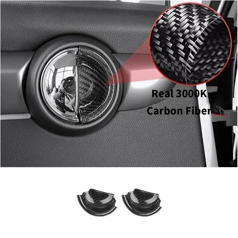 Cubiertas manija puerta interior fibra de carbono real Mini Cooper F56 - imagen 3