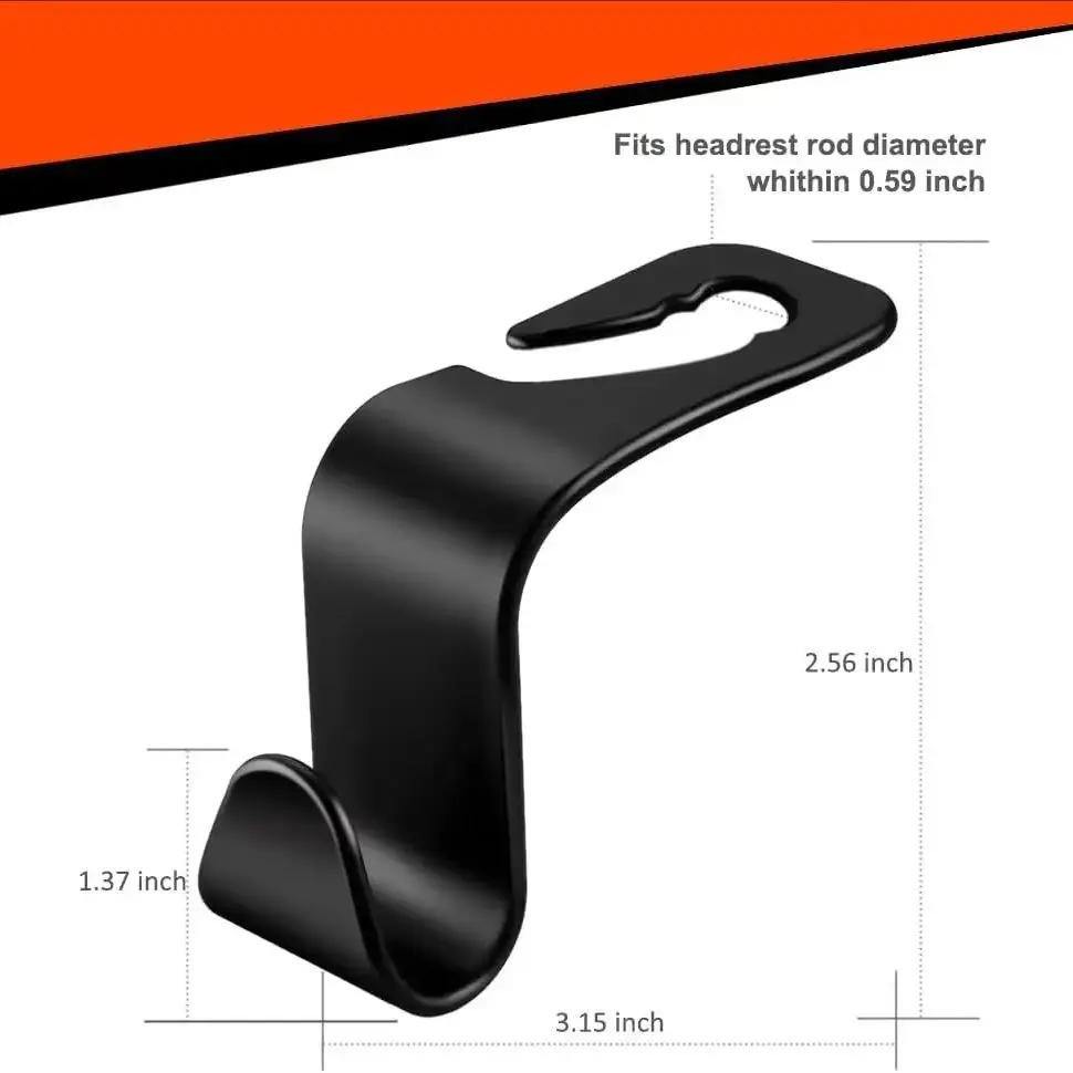 Gancho universal reposacabezas coche – organizador asiento trasero - imagen 4