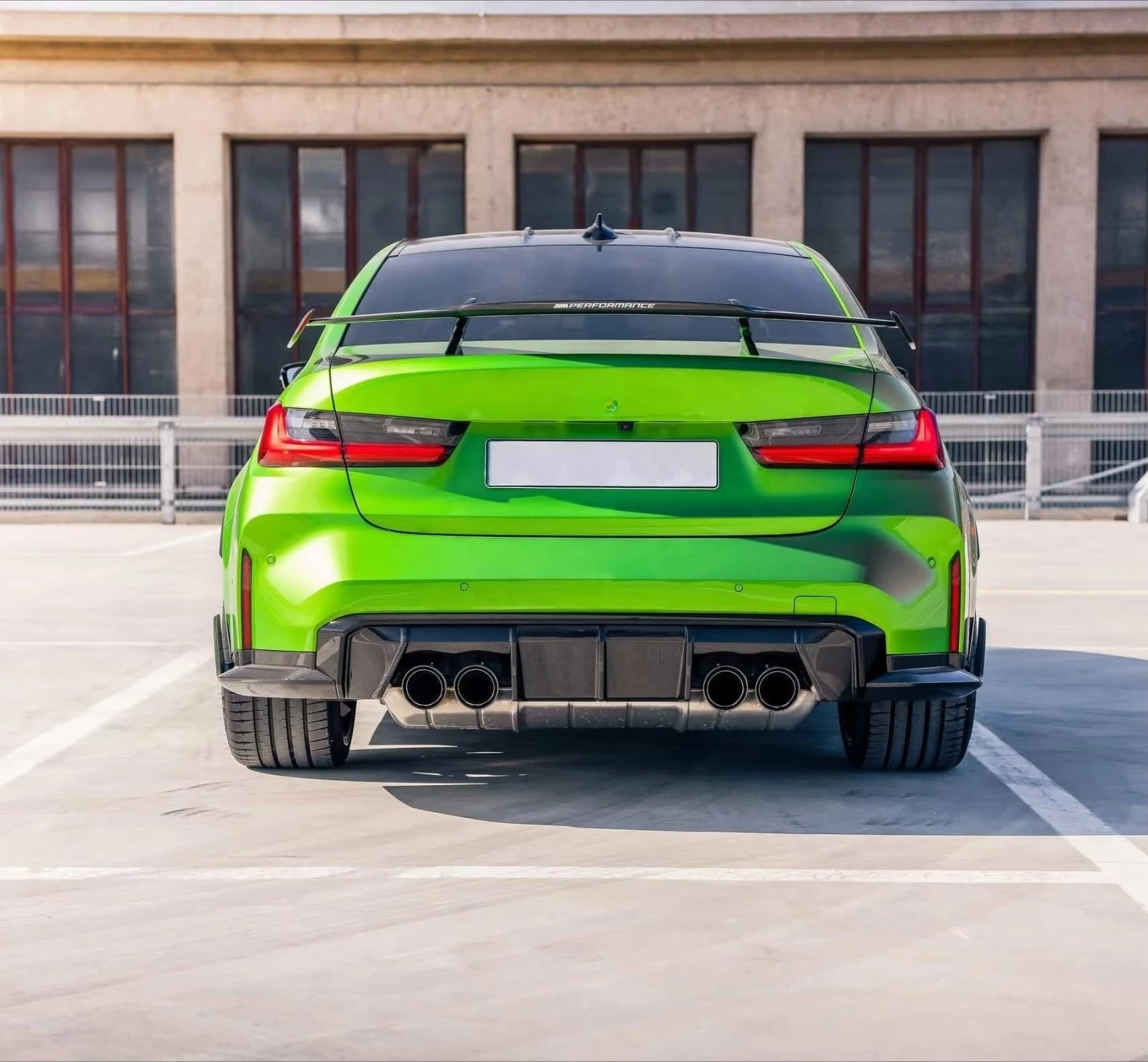 BMW alerón trasero fibra carbono estilo MP ala alta G8X M3/M4 G20/22 F90 - imagen 5