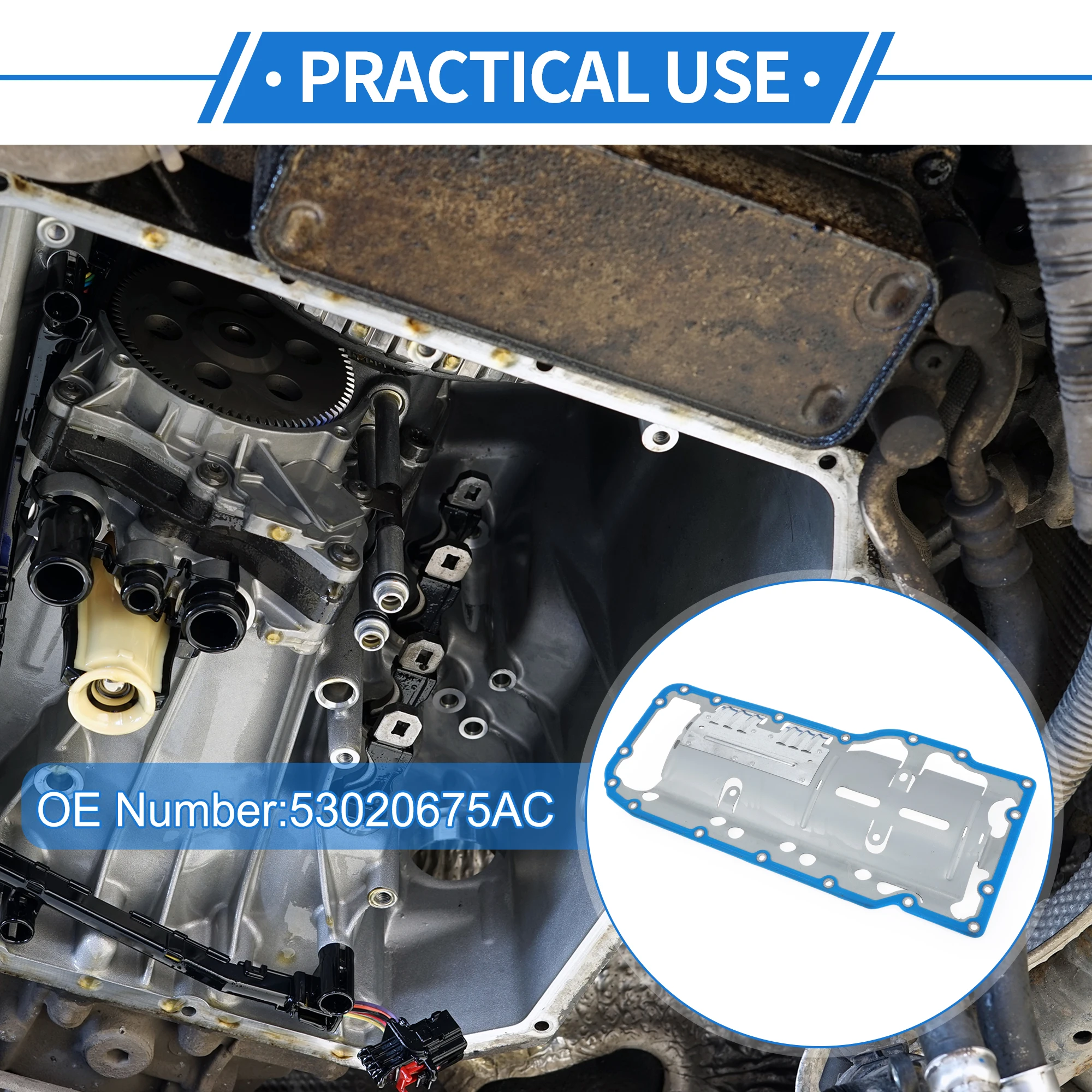 X Autohaux No.53020675AC junta de cárter de aceite de filtro de transmisión de coche para Ram 1500 4.7L 2011-2013 para Chrysler Aspen 4.7L 2007-2009 - imagen 3
