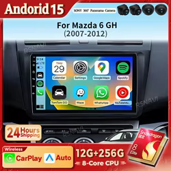 Radio multimedia Android 15 Mazda 6 GH 2007-2012 con GPS y CarPlay
