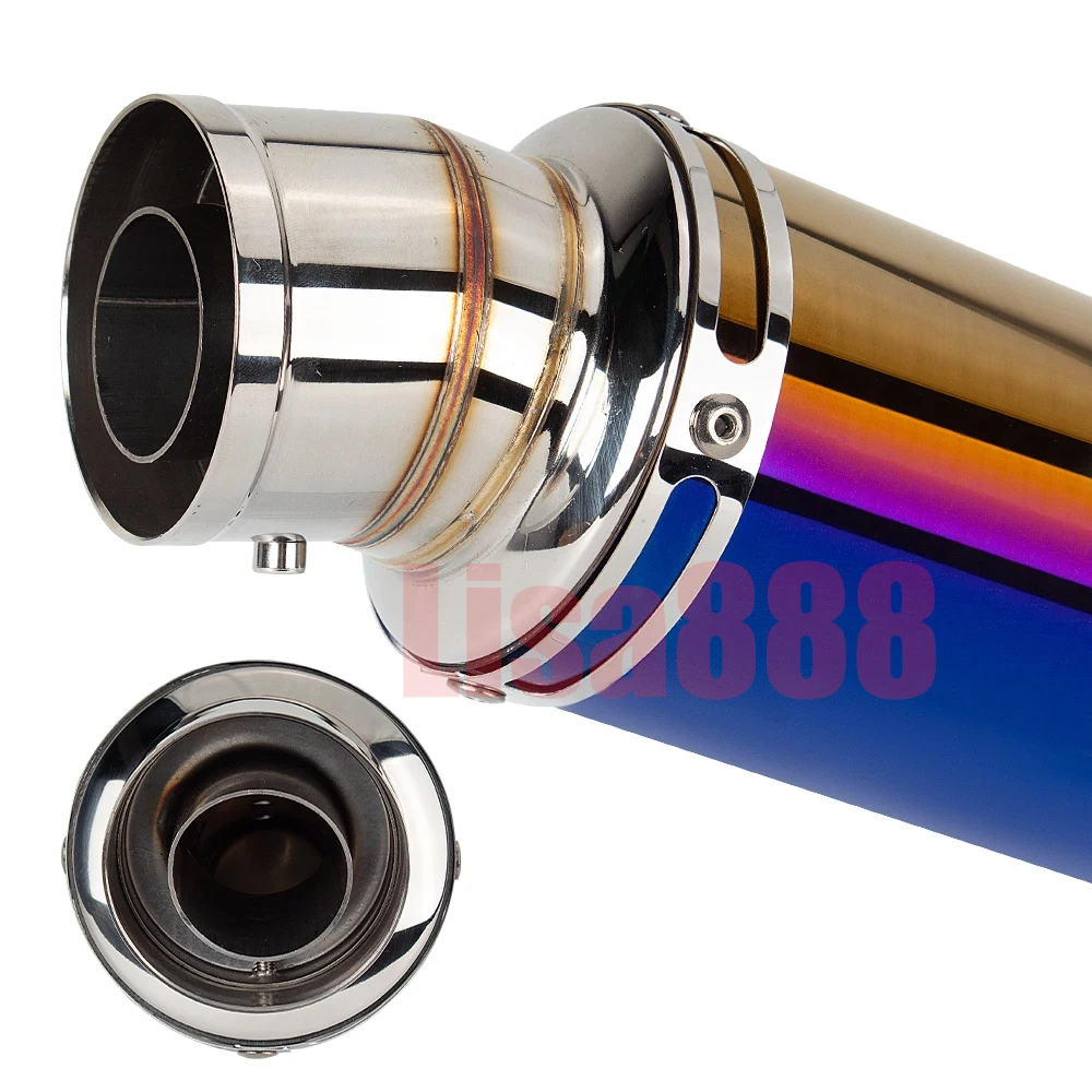 Silenciador de escape universal 51 mm de fibra de carbono para moto - imagen 3