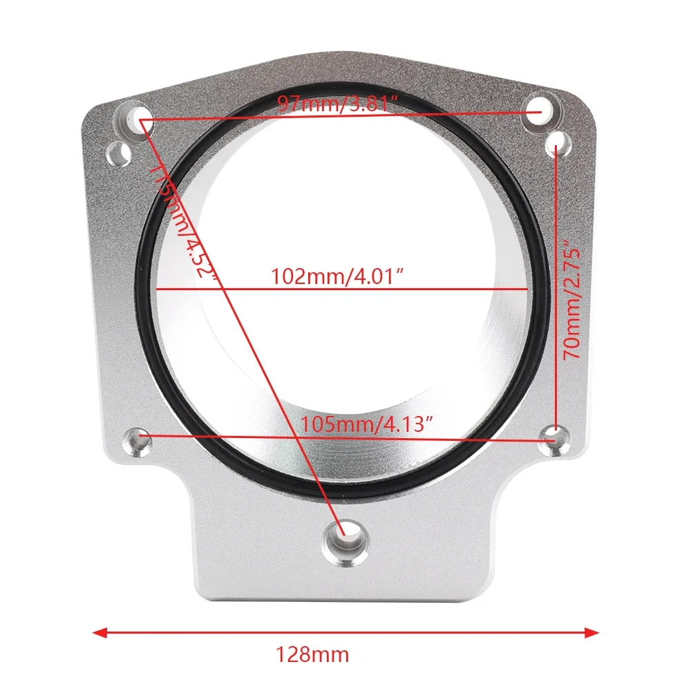 Espaciador cuerpo acelerador para motores LS1 LS2 LS3 LS6 LS7 LSX - imagen 2