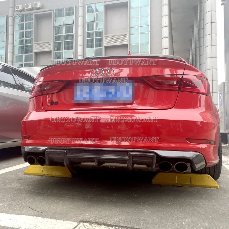 Difusor trasero de fibra de carbono Audi A3 Sedán 2018-2019 - imagen 3
