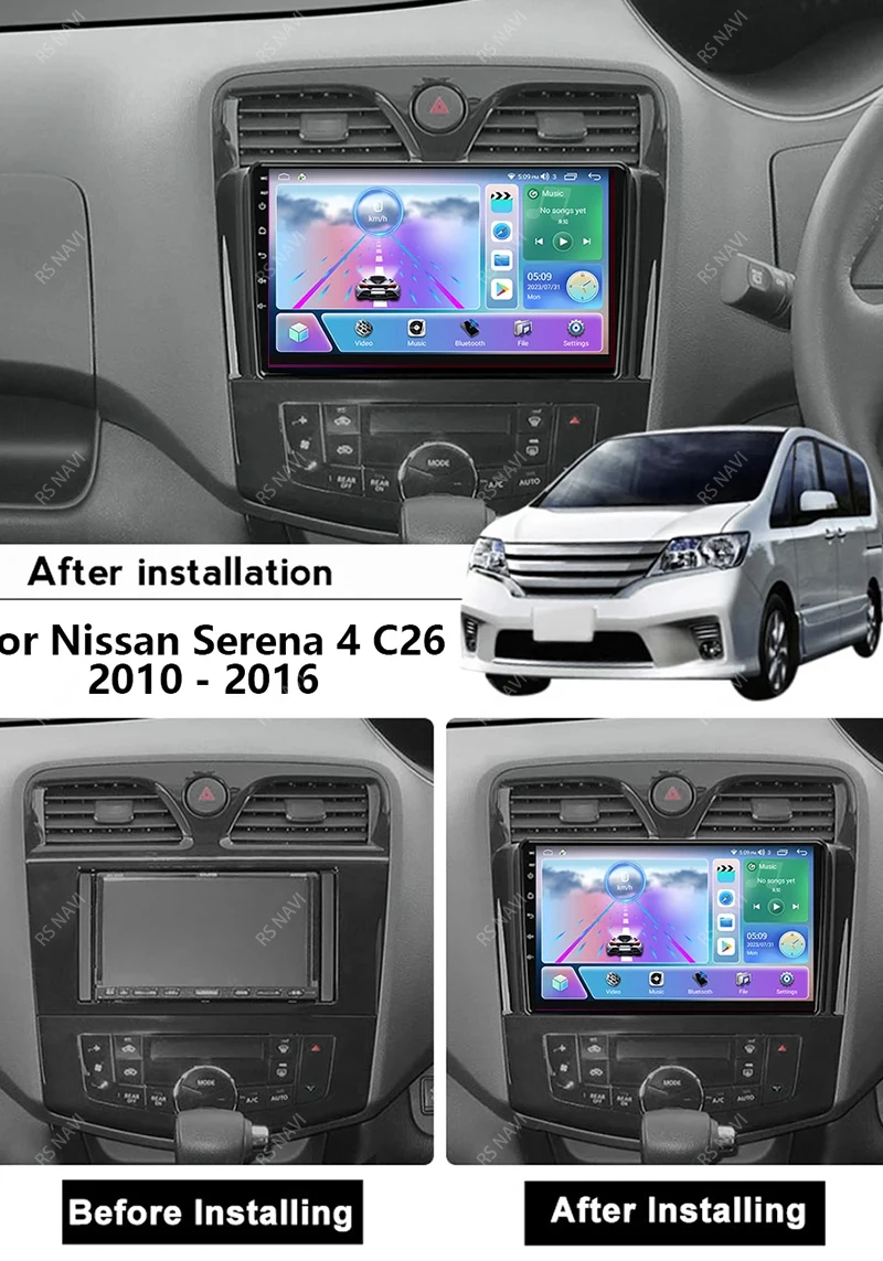 Radio multimedia RSNAVI para Nissan Serena C26