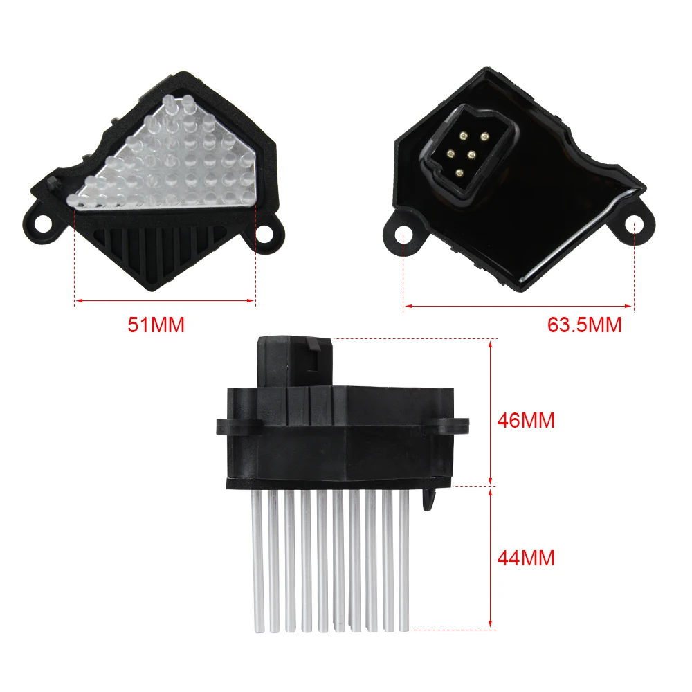 Resistor de ventilador de calefacción BMW E46 E39 X5 X3 – 64116923204 - imagen 4