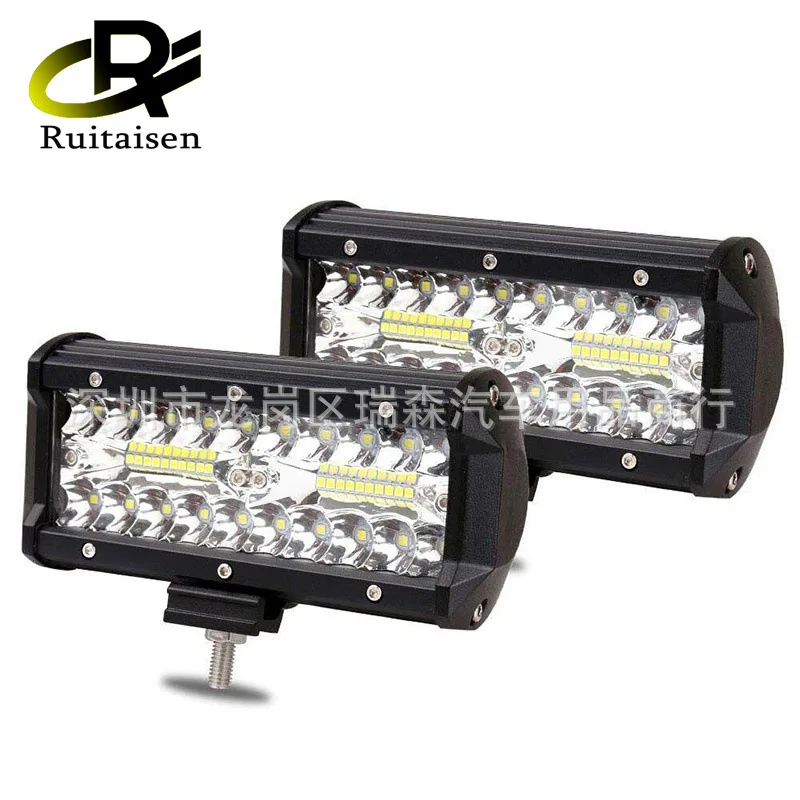 Detalle frontal de los LED de la barra