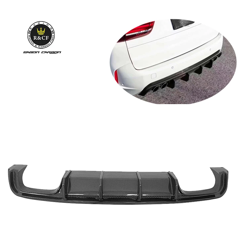 Labio difusor de alerón de parachoques trasero de fibra de carbono estilo Vor para BMW F85 X5M